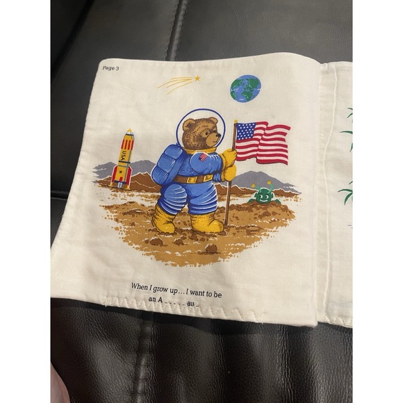 When I Grow Up I Want To Be Pillow Book 2 Sew Childs Teddy Bears Cranston Print - Picture 6 of 8